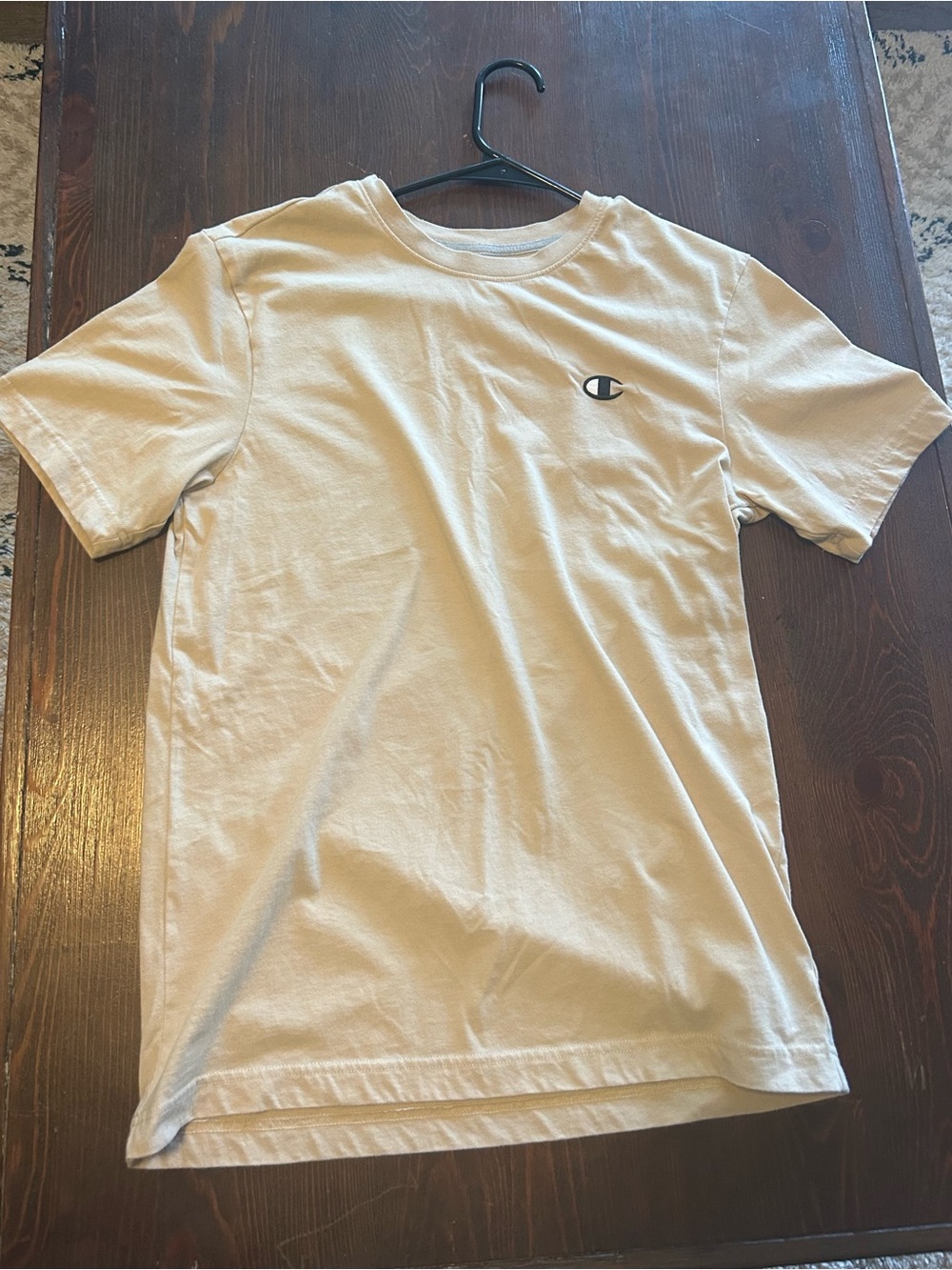 Champion Short Sleeve Crewneck T-Shirt in Light Cream Men’s XS